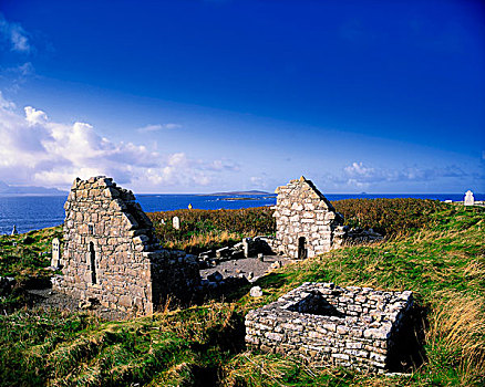 半岛,爱尔兰,遗址,教堂