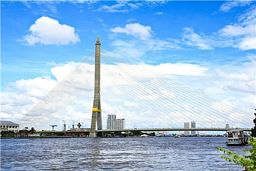 桥,上方,河,曼谷,泰国