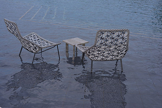 椅子,水池
