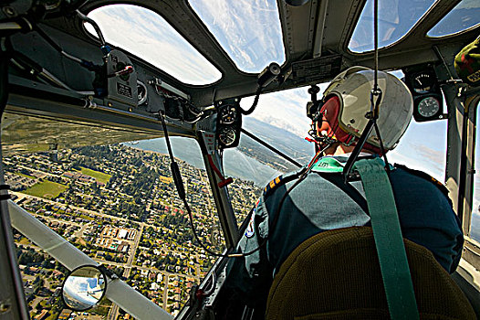 拖,滑翔机,空气,军校学生,温哥华岛,不列颠哥伦比亚省,加拿大