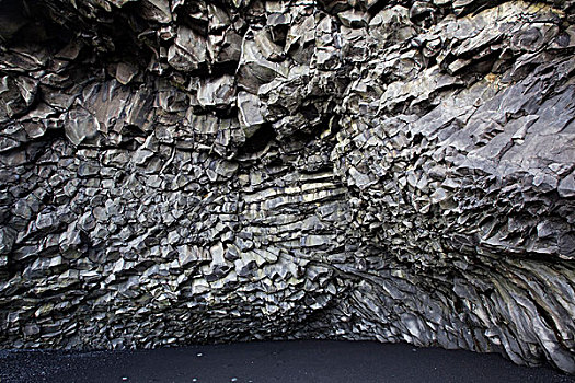 玄武岩,维伊克米尔达尔,冰岛南部,冰岛,欧洲
