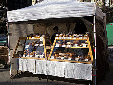 面包,货摊,户外市场