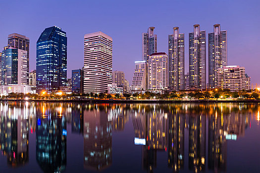 曼谷,城市,夜晚