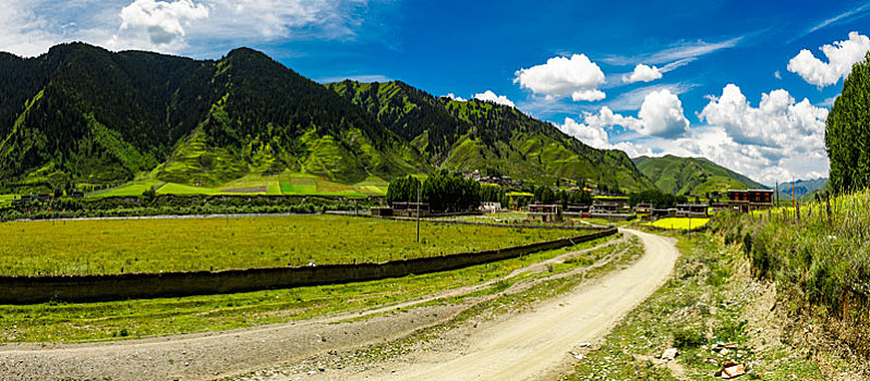 道孚县的藏族乡村