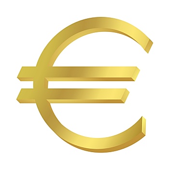 金色,欧元标志,象征