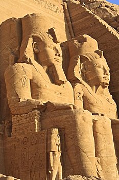 埃及,阿布辛贝尔神庙,雕塑,拉美西斯二世神庙