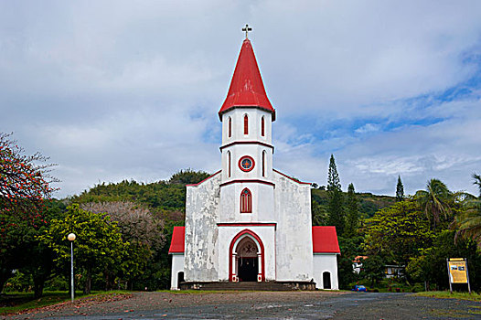 小,教堂,东海岸,格朗德特尔,新喀里多尼亚,美拉尼西亚,南太平洋