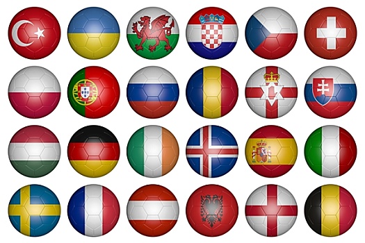 球,旗帜,国家,欧洲