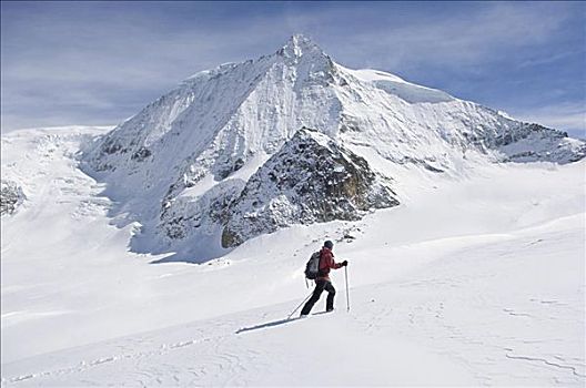 越野滑雪,少女峰,阿尔卑斯山,瑞士