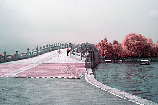 红外摄影之颐和园十七孔桥