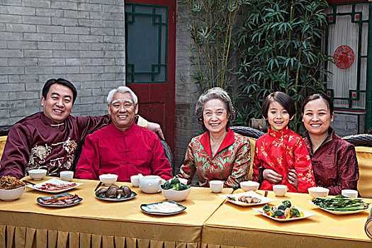 头像,家庭,享受,中国人,食物,传统,衣服