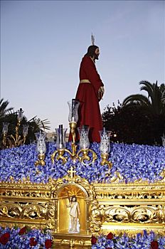 织锦,雕塑,耶稣,圣周,韦尔瓦,安达卢西亚,西班牙
