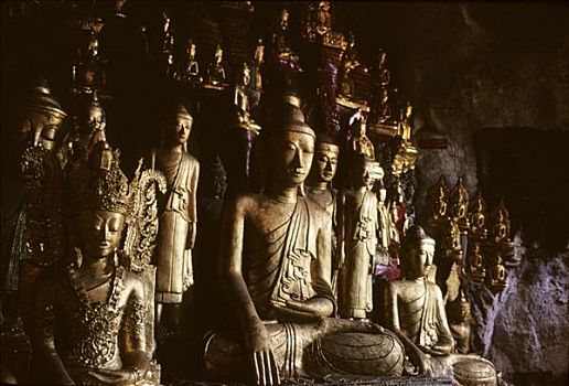 缅甸,掸邦,雕塑,佛