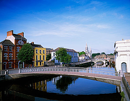 码头,河,科克市,城市,爱尔兰