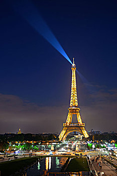 巴黎,法国,五月,埃菲尔铁塔,夜晚,纪念建筑,世界,游人