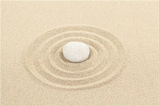 禅,石头,沙子,圆