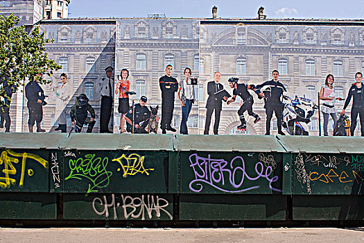 法国,巴黎,古物,墙壁彩绘