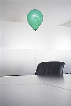 绿色,气球,办公室
