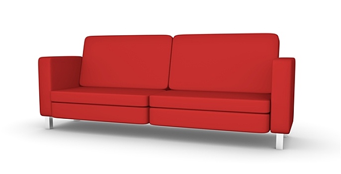 红色,沙发