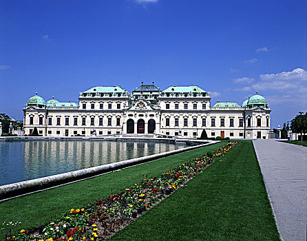 风景,美景宫,花园,维也纳