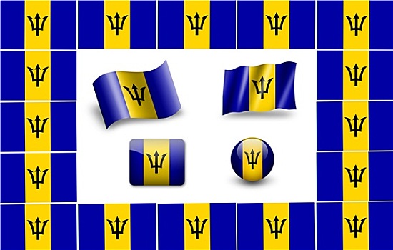 巴巴多斯,旗帜,象征
