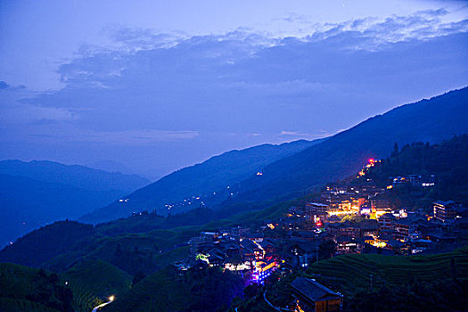 龙脊平安寨夜景