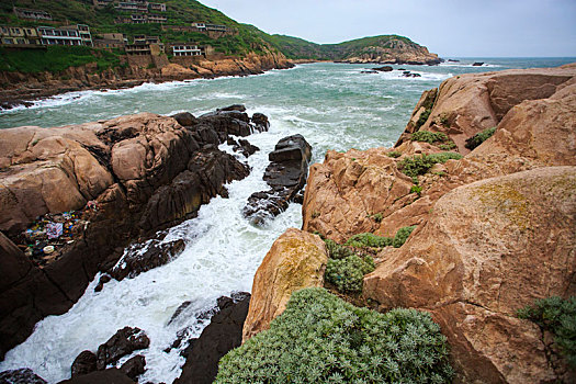 海浪,礁石,浪花