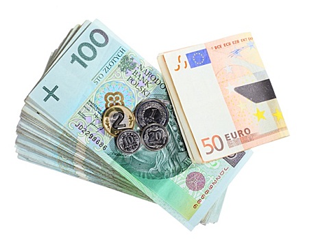 经济,金融,波兰,欧元,钞票,隔绝