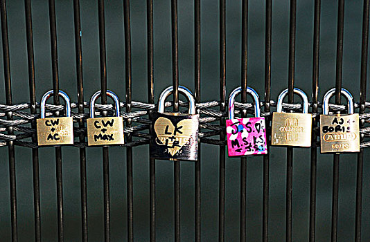 喜爱,挂锁,艺术桥,巴黎,法国