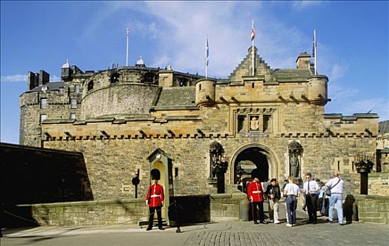 苏格兰,爱丁堡城堡,游客