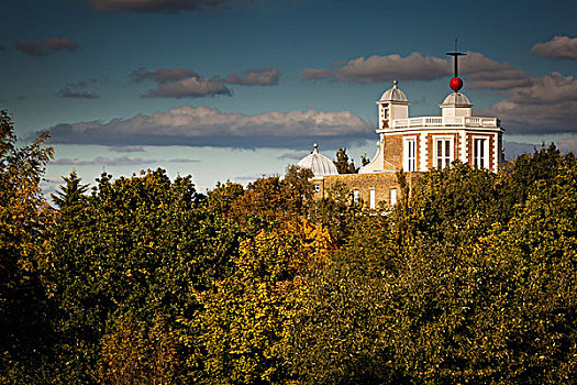 皇家,观测,秋天,格林威治公园,伦敦,英国