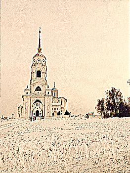 俄罗斯,教堂,艺术,插画,russian,church,art,illustrations