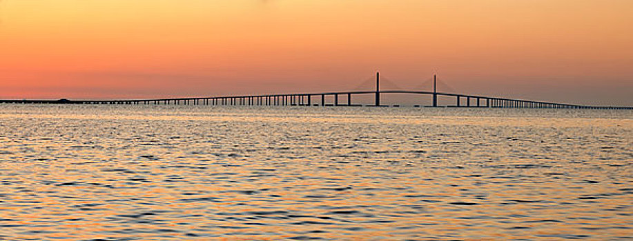 阳光,桥,日出,佛罗里达,美国