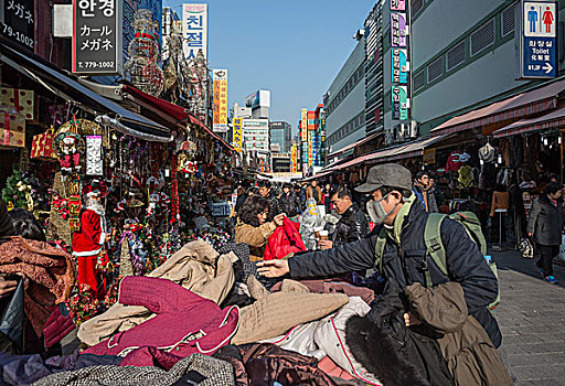 韩国,首尔,明洞,地区,街景