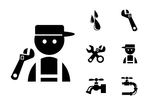 黑色,水管工,象征