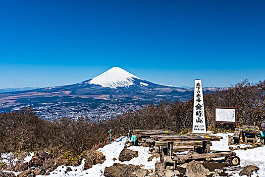 山,富士山,山峰