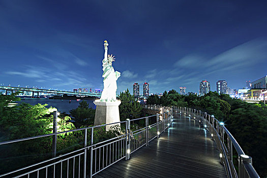 日本东京湾-自由女神像