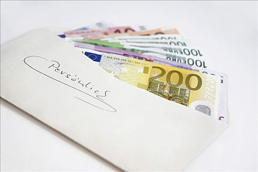 信封,德国,钱,欧元,钞票