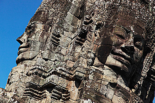 石刻,巴扬寺,吴哥窟,柬埔寨
