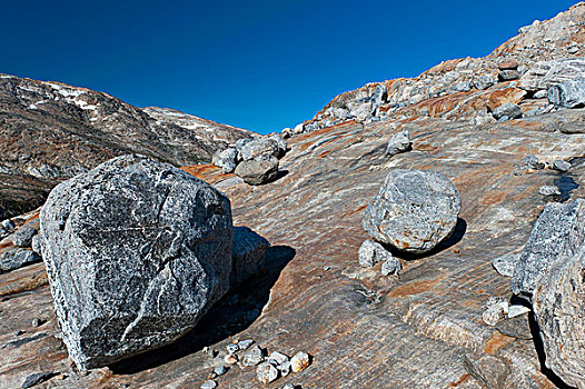 石头,漂石,冰河,半岛,东方,格陵兰