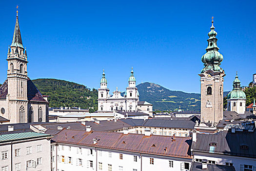 老城,萨尔茨堡,大教堂,圣芳济修会,教堂,奥地利