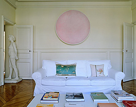 圆形,艺术品,现代,雕塑,特征,客厅