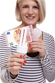 女人,10欧元,货币