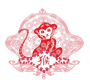 中国,黄道十二宫,黄道宫形,猴子