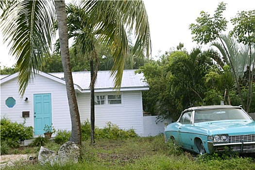 西礁岛,旧式,停车,南佛罗里达