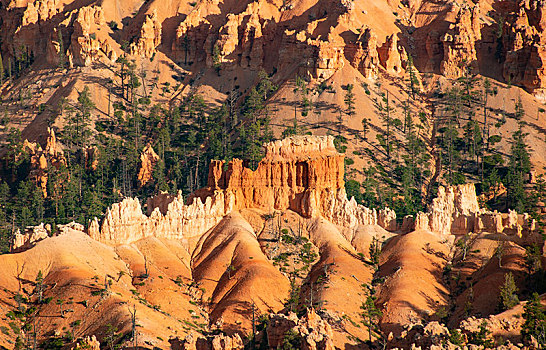 岩石构造,怪诞,石头,风景,怪岩柱,红色,沙岩构造,布莱斯峡谷国家公园,犹他,美国,北美