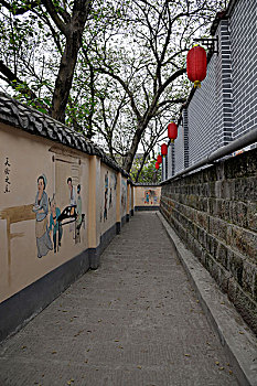 磁器口古镇磁正街民俗文化长廊壁画