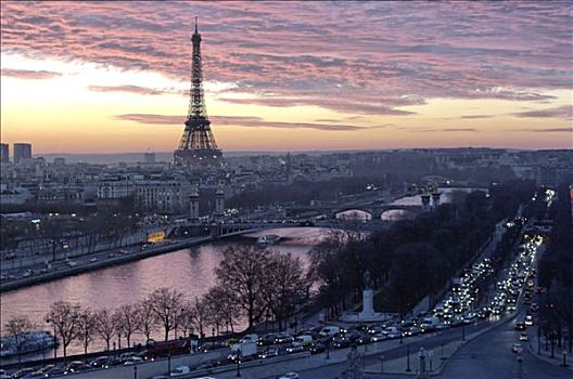 法国,巴黎,塞纳河,埃菲尔铁塔