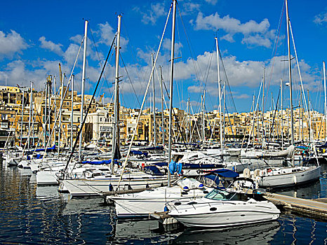 船,码头,风景,瓦莱塔市,马耳他,欧洲
