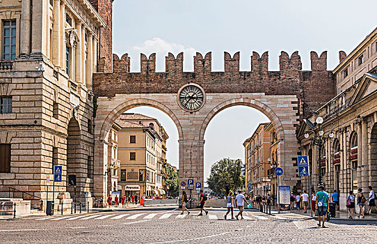 拱道,胸罩,广场,维罗纳,威尼托,意大利,欧洲